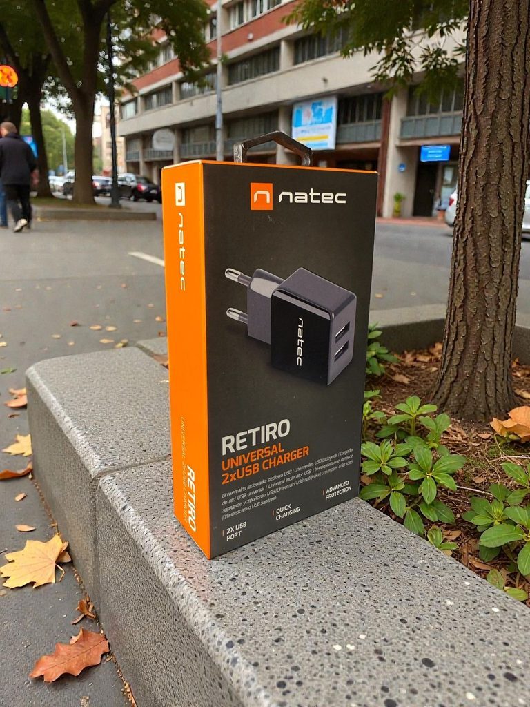 NATEC NUC-0996 2.1A شاحن مخرجين تايب سي