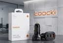 راس شاحن سيارة 3 مخارج فاست ميتالToocki 80W