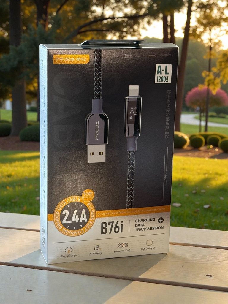 كابل قماش ديجيتال أيفون 2.4 أمبير PRODA B76i