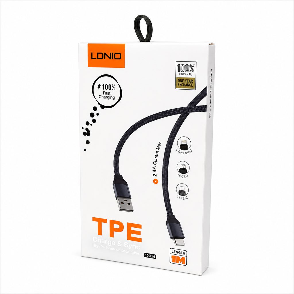 كابل مايكرو حراري سوكت معدن LDNIO 2.4A LS441
