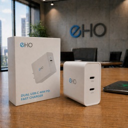 [D1357] شاحن مخرجين تايب سي 40 واط فيشة أمريكي EHO PD Fast